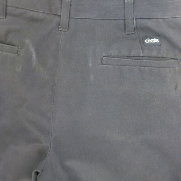 Cintas Work Uniform Pants Comfort Flex Size 33x28 Men Gray Mechanic Pockets - Picture 7 of 10